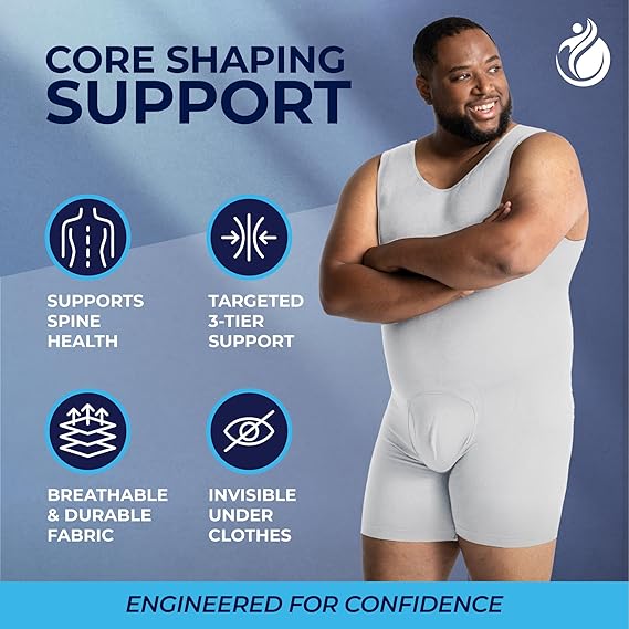 Men’s Compression Bodysuit | Full Body Shaper - Image 3
